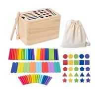 Jouets de tri pour bébé, jouet de tri de forme - Jeux de correspondance sensorielle éducative - Strere en forme de couleur en bois éducatif pour enfant de 6-18 mes
