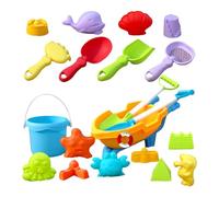 Jouets de voyage pour la plage | Coffret de plage interactif 19 pièces | Jouets pour châteaux de sable - pour parcs, vacances estivales, lacs, aires de jeux aquatiques, pique-niques et camping en plei