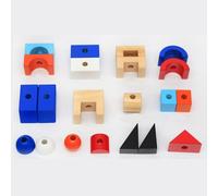 Jouets D'éducation Précoce Pour Enfants, Inventaire Du Commerce Extérieur, Ensemble De Navires Pirates En Bois, Blocs De Construction De Colonnes Empilées, Tour