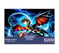 Jouets Défi Éducatifs Puzzle Dragon coloré Créature Mythique 38x26cm/1000pcs 1000 Pièces pour Enfants À Partir De 8 Ans