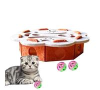 Jouets d'enrichissement en feutre pour chat - Boîte de lime à ongles pour chat, labyrinthe interactif avec balle pour la maison, le salon, l'aire de jeu, l'appartement, entraînement du comportement se