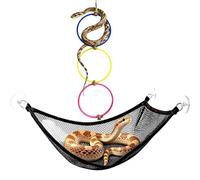 Jouets d'enrichissement en serpent | Accessoires d'escalade avec hamac - Anneaux d'enrichissement de lézard - Pour intérieur et maison, cage terrarium, dragon barbu, geckos, iguanes, caméléon