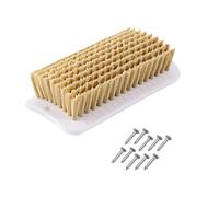 Jouets d'enrichissement pour animaux de compagnie - Massage doux interactif 2 en 1 | Petite brosse de toilettage pour animaux de compagnie | Pour granges, cours, arbres, jeux, élimination, nettoyage