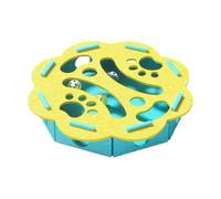 Jouets d'enrichissement pour chat - Boîte de puzzle en feutre pour chaton d'intérieur - Pour faire des griffures, des exercices d'enrichissement, de chasse, de jeu et d'ennui (jaune)