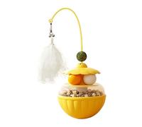 Jouets d'Enrichissement pour Chat | Boule Oscillante à Cataire avec Plumes pour Chaton - Balle à Taquiner pour Chat,Soulagement du Stress Quotidien, Divertissement, Exercice en Intérieur et Extérieur