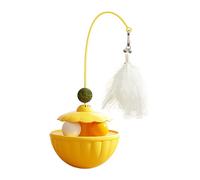 Jouets d'enrichissement pour chats | Boule d' à chat agitant avec plumes pour chat - Balle pour jeux de chats | Pour le divertissement et le stress quotidien exercice intérieur et extérieur