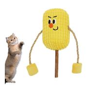 Jouets -Dents pour Chat Jouets pour Chats en Forme d'épi de maïs avec Chat en Peluche pour Chaton en Peluche pour Le Nettoyage des Dents, bâton à mâcher, Amusant jout