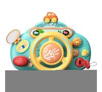 Jouets d'équitation pour - Simulateur de Volant interactif, Effets Lumineux sonores, Panneau d'activité, Boutons d'apprentissage, Base à Ventouse | Console de Voiture pour Tout-Petits utilisée