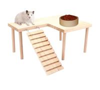 Jouets d'escalade pour Les Gerbilles | Accessoires pour Gerbilles Faits à la Main,Aire De Jeux en Bois | Jouets pour Chinchilla Cage À Étage pour Hamster Décor Intérieur pour Gerbille Cochon d'Inde
