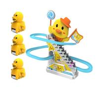 Jouets d'escalade pour Petits Canards - ABS 10,24x5,91x11,02 Pouces | Jouets de Dessous de Verre d'escaliers coulissants sur Piste électrique, Jouet d'assemblage de Puzzle | à partir de 3 Ans,