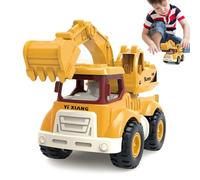 Jouets d'excavatrice - Jouets Amusants d'excavatrice pour, Conception de Camion de Construction Durable, véhicule de Jeu Stable, sûr et léger | Petits véhicules de Construction Jouets pour