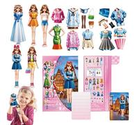 Jouets d'habillage, ensemble de poupées princesses, activités de voyage pour les tout-petits, livre d'autocollants créatifs pour les fêtes d'anniversaire, les mêmes dimensions, profitez d'heures de