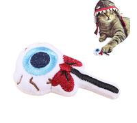 Jouets d'Halloween pour chat - Jouets interactifs pour chat, motif tête de mort en globe oculaire amusant | Jouet en peluche douce avec des formes attrayantes, peluche d'exercice d'intérieur portable