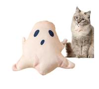 Jouets d'Halloween pour chats - Fantômes interactifs | Jouets de dentition avec chat, coussin en peluche : amusants et idéaux pour l'intérieur, donnent à votre chat une expérience mémorab