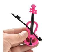Jouets D'instruments Musicaux Pour Filles, Cadeau D'anniversaire, Maison De Jeu Pour Enfants, Jouet En Plastique, Violon Pour Poupées, Couleur Rose, 1 Pièce