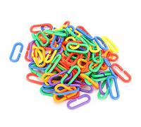 Jouets D'oiseau de Chaîne en Plastique Langable C -Clips Hook Liens de Perroquet pour Les Activités de Bricolage