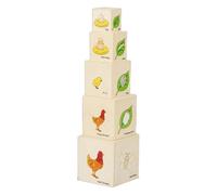 Jouets du cycle de vie | Kit de cycle de vie de blocs de bois, jouets, blocs empilables, ensembles de combinaisons de figures pour enfants, ensembles de blocs empilables de jouets, jeux