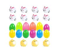 Jouets D'œufs De Pâques, Manipulation Confortable, 10 X 5 Cm, Mini Voitures À Tirer En Forme De Lapin Et De Poussin, Jouets Amusants Pour La Chasse Aux Œufs, Action De Retrait Facile, Pour , Ac