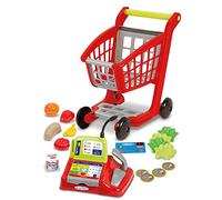 Jouets Ecoiffier - 1219 - Chariot de supermarché pour enfants + caisse enregistreuse + accessoires - 100 % Chef - Dès 18 mois - Fabriqué en France