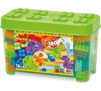 Jouets Ecoiffier - 1387 - Coffre Dinosaures 150 pièces - Abrick - Jeu de Construction pour Enfant - Dès 18 Mois - Fabriqué en France, Multicouleur