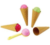 Jouets Ecoiffier - 175 - Set de cornets à glace avec cuillère à glace pour enfants - 9 pièces - Dès 18 mois - Fabriqué en France