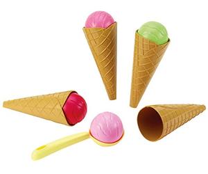 Jouets Ecoiffier - 175 - Set de cornets à glace avec cuillère à glace pour enfants - 9 pièces - Dès 18 mois - Fabriqué en France