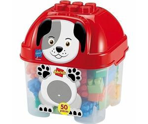 Jouets Écoiffier - 1927 - Baril Chien de Briques à Empiler Abrick - Jeu de Construction pour Enfants - 50 pièces - Dès 18 Mois - Fabriqué en France