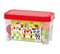 Jouets Ecoiffier - 2598 - Coffret dînette - 100 % Chef - Vaisselle, ustensiles de cuisine et aliments - 70 pièces - Dès 18 mois - Fabriqué en France