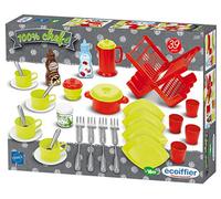 Jouets Ecoiffier - 2619 - Accessoires de dînette - 100 % Chef - 39 pièces - Dès 18 mois - Fabriqué en France