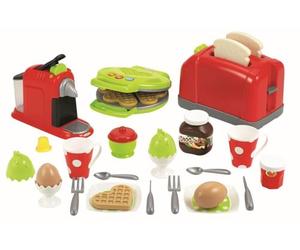 Jouets Ecoiffier - 2647 - Coffret toaster grand modèle + petit déjeuner pour enfants - Jeu d'imitation - 33 pièces - Dès 18 mois - Fabriqué en France