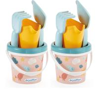 Jouets Ecoiffier - 306 - Seau Garni décor Pacifique 12 cm - Jeux Plein air - Jeux Plage - Jeux Enfants - A partir de 12 Mois - Fabriqué en France (Lot de 2)