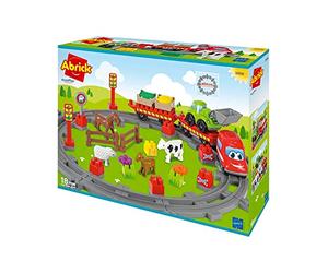 Jouets Ecoiffier -3068 - Train de campagne Abrick - Jeu de construction pour enfants - Dès 18 mois - Fabriqué en France