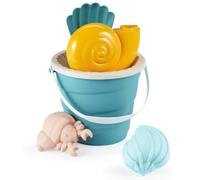Jouets Ecoiffier - 309 -Seau Garni Coquillage 17 cm 2 moules à Sable - Jeux Plein air - Jeux Enfants - Jeux de Plage - A partir de 18 Mois - Fabriqué en France