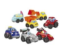 Jouets Ecoiffier - 3298 - Coffret 7 Véhicules Fast Car Abrick - Jeu de Construction pour Enfant - Dès 18 Mois - Fabriqué en France