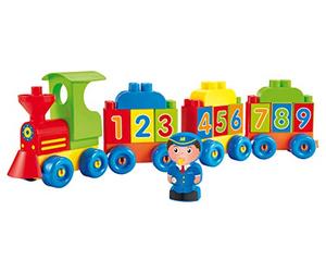 Jouets Ecoiffier - 3349 - Loco des Chiffres et des Lettres - Abrick - Jeu de Construction pour Enfants - Dès 18 Mois - Fabriqué en France