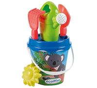 Jouets Ecoiffier - 674 - Seau Garni Décor Koala - Accessoires pour la plage - 17 cm - Fabriqué en France