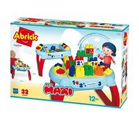 Jouets Ecoiffier - 7763 - La Table d'Éveil Abrick Maxi - Jeu de Construction Pour Enfants - 32 pièces - Dès 12 mois - Fabriquée en France
