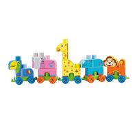 Jouets Ecoiffier -7840 - Le train des animaux Abrick Maxi - Jeu de construction pour enfants - 42 pièces - Dès 12 mois - Fabriqué en France