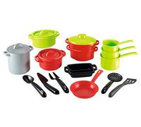 Jouets Ecoiffier - 991 - Sachet de casseroles pour enfants 100 % Chef - 19 pièces - Jeu d'imitation - Dès 18 mois - Fabriqué en France, Jaune