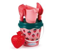 Jouets ECOIFFIER - Seau Garni décor Fraises 17 cm - 697 - Jeux DE Plein AIR pour Enfant - + 18 Mois - Fabriqué en France