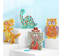 Jouets Éducatifs 3d Montessori Pour Enfants, Labyrinthe Magnétique En Bois, Animaux, Puzzle Dinosaure, Perles De Marche, Labyrinthe, Jouets Pour Enfants