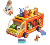 Jouets éducatifs assortis aux formes pour | Jeu de animal pour tout-petits | Ensemble d'activités d'apprentissage préscolaire pour compétences cognitives | Jeu amusant de fam