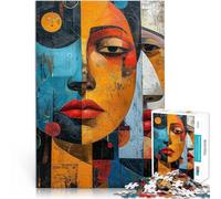 Jouets éducatifs d'apprentissage Visages dévoilés Puzzles pour Adolescents 1000 pièces 38x52cm Idées Cadeaux pour Les 14 Ans et Plus