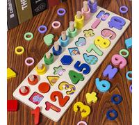 Jouets Éducatifs En Bois Pour Enfant, Pédagogie Montessori, Jeux D'Éveil, Apprentissage Des Maths, Accessoires De Pêche, Pour Les Tout-Petits De 1, 2 Et 3 Ans,