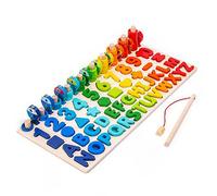 Jouets Éducatifs Montessori En Bois Pour Enfants, Planche De Maths, Pêche, Jouet Préscolaire, Géométrie De Comptage