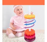 Jouets Éducatifs Pour Bébés De 0 À 12 Mois, Tour Arc-En-Ciel En Plastique Coloré, Empileur Jenga