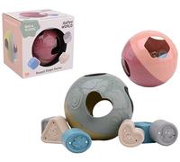 Jouets éducatifs pour bébés de 0 à 18 mois, set de jouets sensoriels et de bain, matériau recyclable (Round Shape Sorter)