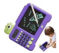 Jouets éducatifs pour dessiner, tablette d'écriture LCD, tablette d'écriture et de dessin de jouets électriques 2 en 1, planche à dessin colorée effaçable d'apprentissage national pour filles et