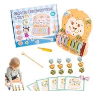 Jouets éducatifs pour , Jeu de Formes animales Dessin animé et Classification des Couleurs, Tablette sensorielle avec Chevilles pour développer la motricité Fine et Les