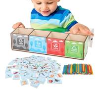 Jouets Éducatifs Tri des Déchets, Jouet d'Éveil au Tri Sélectif pour , Jouet Interactif Enfant avec Activités Ludiques pour Apprendre Le Classement